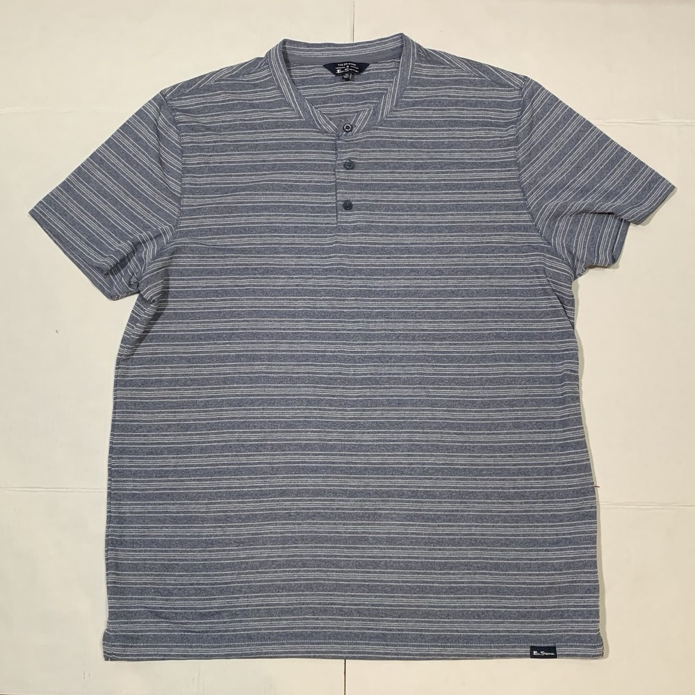 Ben Sherman Poly Blend Short Sleeve Henley Medium Retail $69 Size XL